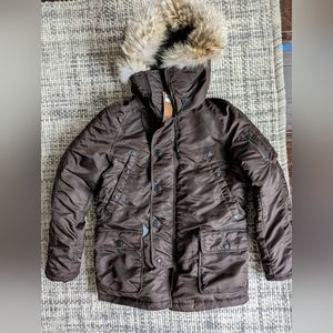 Spiewak Golden Fleece Canada Goose Down N3B Flight Satin Parka Sz Medium